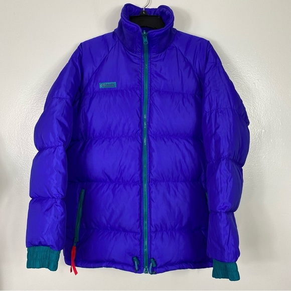 Vintage Columbia Down puffer Radial Sleeve Reversible coat, Men’s M - Picture 1 of 13